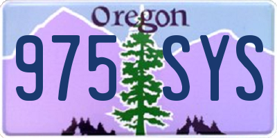 OR license plate 975SYS