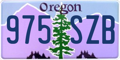 OR license plate 975SZB