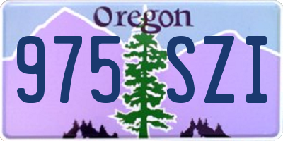 OR license plate 975SZI