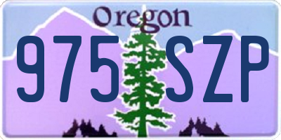 OR license plate 975SZP
