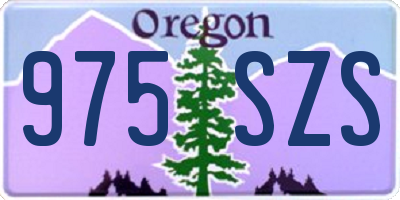 OR license plate 975SZS