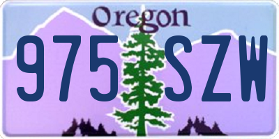 OR license plate 975SZW