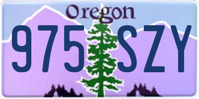 OR license plate 975SZY