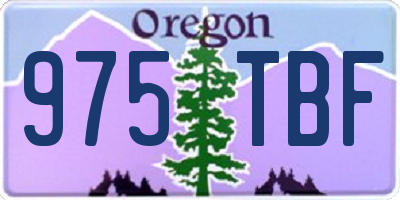 OR license plate 975TBF