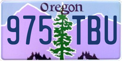 OR license plate 975TBU