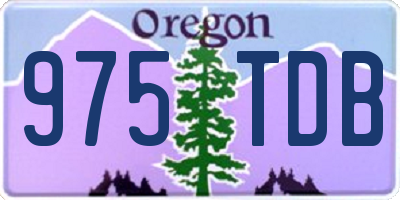 OR license plate 975TDB