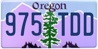 OR license plate 975TDD