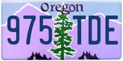 OR license plate 975TDE