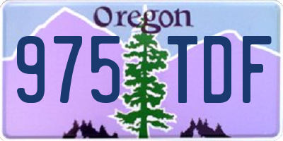 OR license plate 975TDF