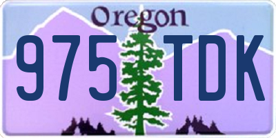 OR license plate 975TDK