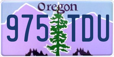OR license plate 975TDU