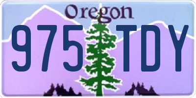 OR license plate 975TDY