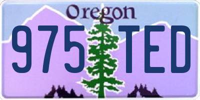 OR license plate 975TED