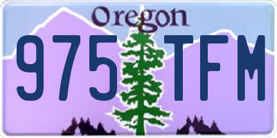 OR license plate 975TFM