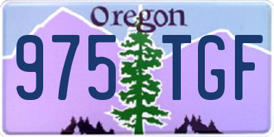 OR license plate 975TGF