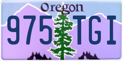 OR license plate 975TGI