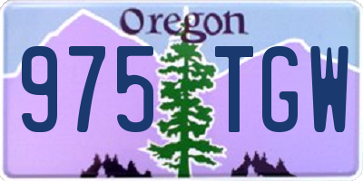 OR license plate 975TGW