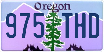 OR license plate 975THD