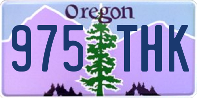 OR license plate 975THK