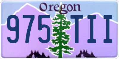 OR license plate 975TII