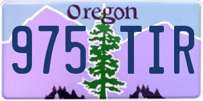 OR license plate 975TIR