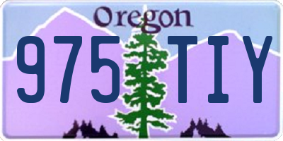 OR license plate 975TIY