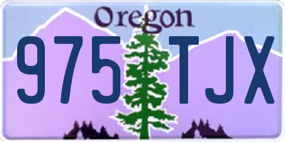 OR license plate 975TJX