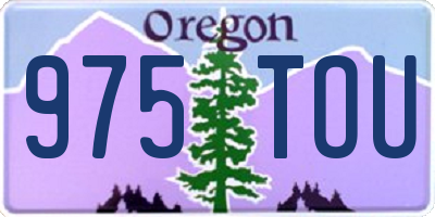 OR license plate 975TOU