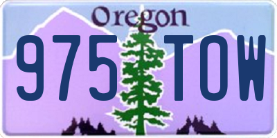 OR license plate 975TOW
