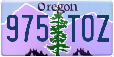 OR license plate 975TOZ