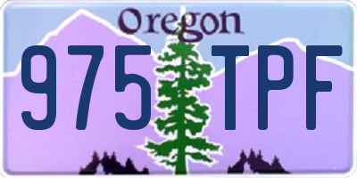 OR license plate 975TPF