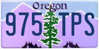 OR license plate 975TPS