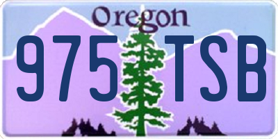 OR license plate 975TSB