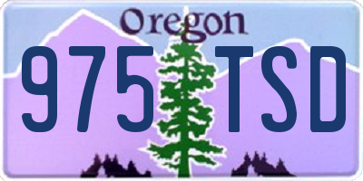 OR license plate 975TSD