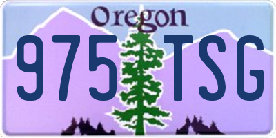 OR license plate 975TSG