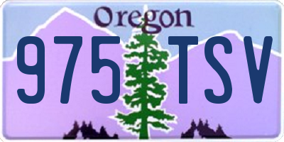 OR license plate 975TSV