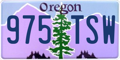 OR license plate 975TSW