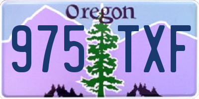OR license plate 975TXF