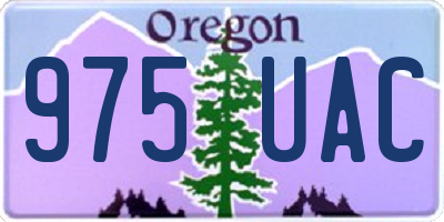 OR license plate 975UAC