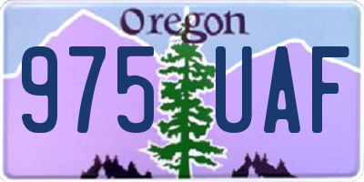 OR license plate 975UAF