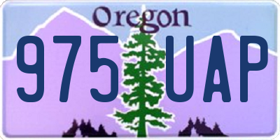 OR license plate 975UAP
