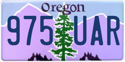 OR license plate 975UAR