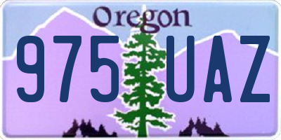 OR license plate 975UAZ