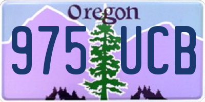 OR license plate 975UCB