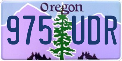 OR license plate 975UDR