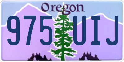 OR license plate 975UIJ