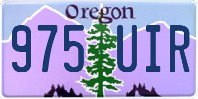 OR license plate 975UIR