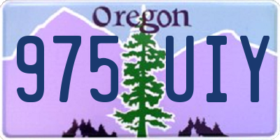 OR license plate 975UIY