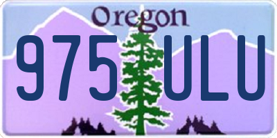 OR license plate 975ULU