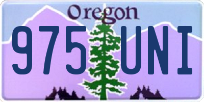 OR license plate 975UNI